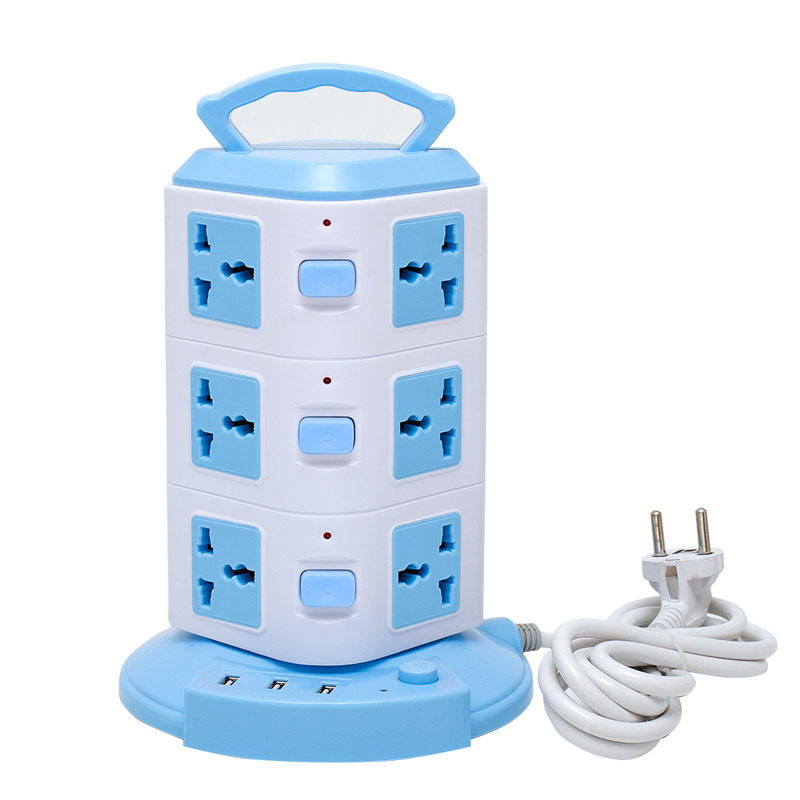 🔌 Premium Power Tower Extension Socket – 12 Universal AC Outlets with 3 USB Ports