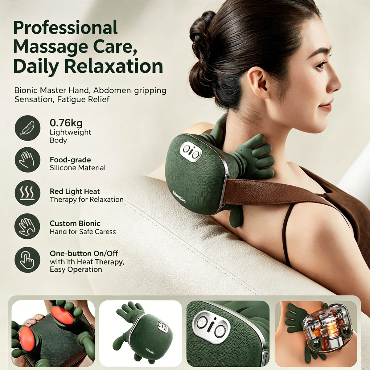 Shoulder & Neck Massager | Rechargeable Deep Tissue Neck Massage Machine