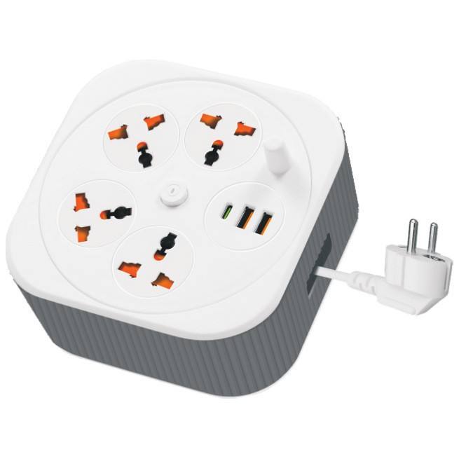 ⚡ A107 2500W Multi-Functional Power Socket with USB Ports | 3M Cable