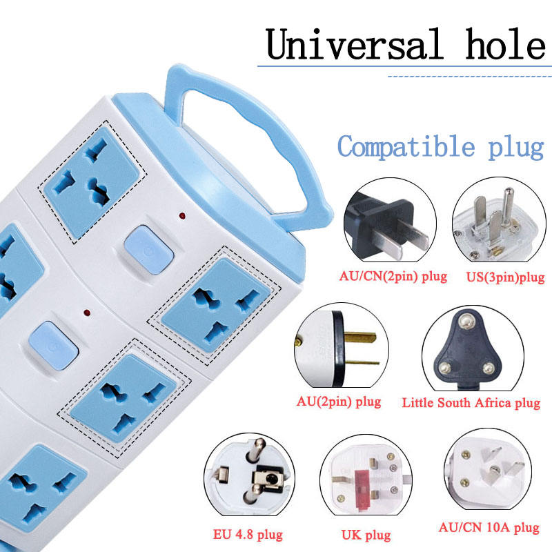 🔌 Premium Power Tower Extension Socket – 12 Universal AC Outlets with 3 USB Ports