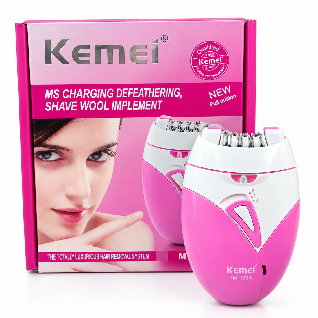 Kemei KM-519A Lady Epilator & Shaver for Women 2 Speed